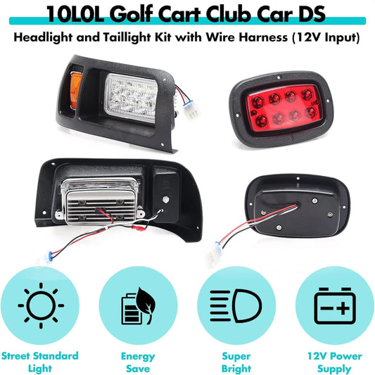 Juego de Luces Delanteras y Traseras para Club Car